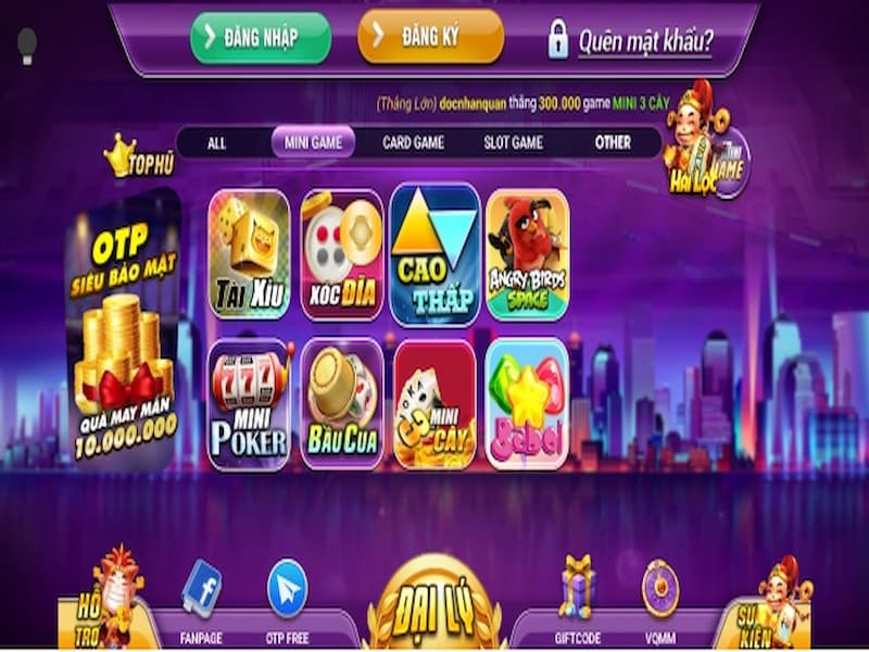 Kho game đa dạng của Havip Club có rất nhiều trò chơi hấp dẫn