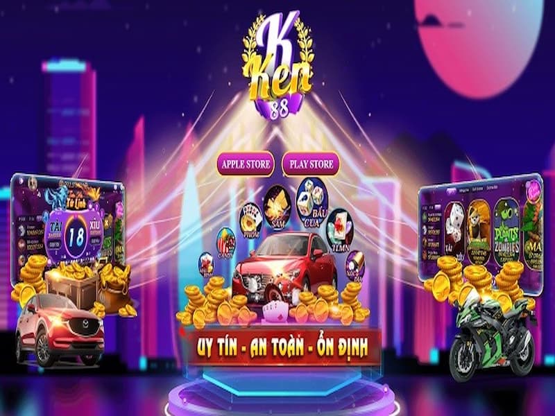 Giao diện đẹp mắt đến từ cổng game Ken88