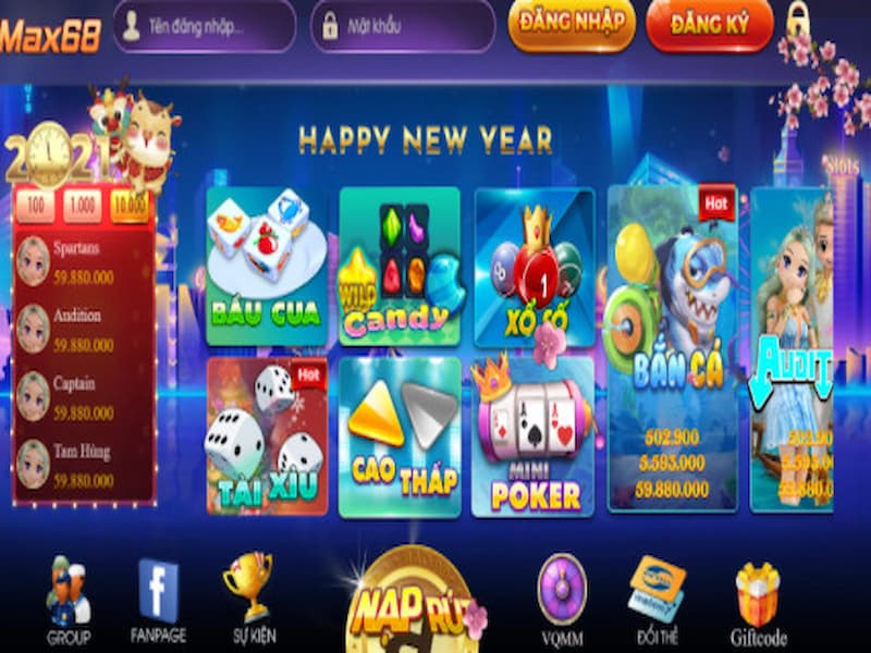 Tại Max68 Club người chơi sẽ được trải nghiệm đa dạng các dòng game