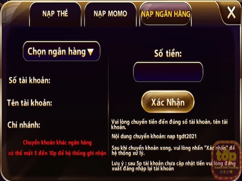 Chế độ nạp rút 1:1 nổi bật tại cổng Game online W99 Club